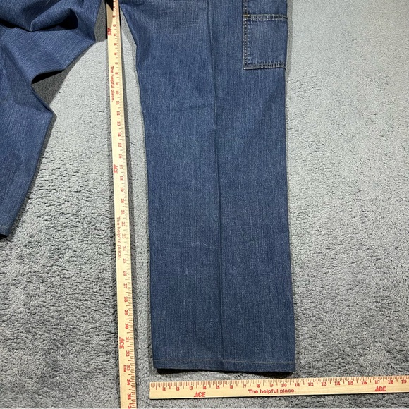 Vintage Y2k Levi's Carpenter Loose Straight Jeans Men’s 44x34 Blue Denim #913 - Picture 8 of 10